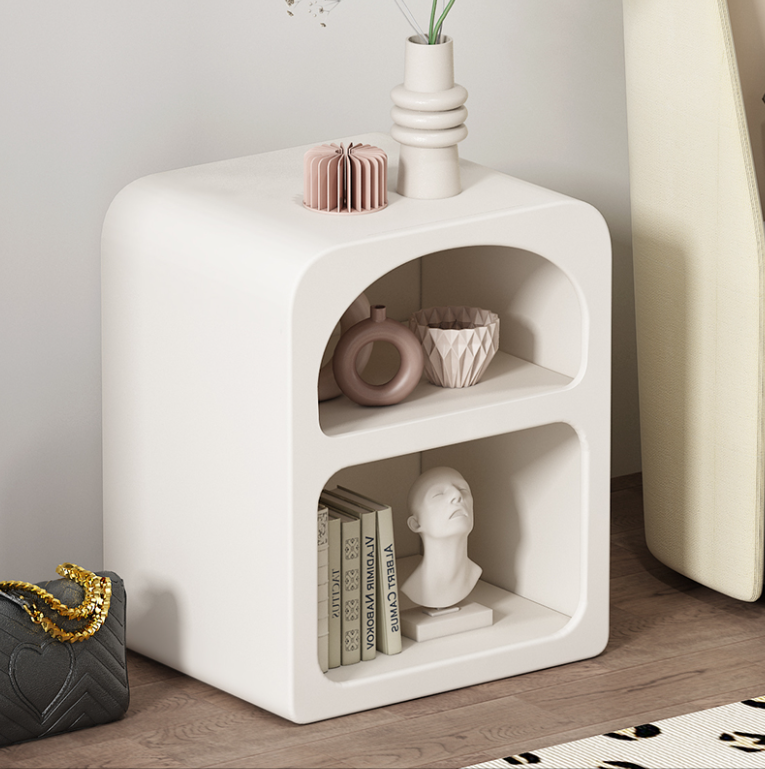 Storage White Wooden Nordic Bedside Table Minimalist Modern Storage Bedroom Nightstand